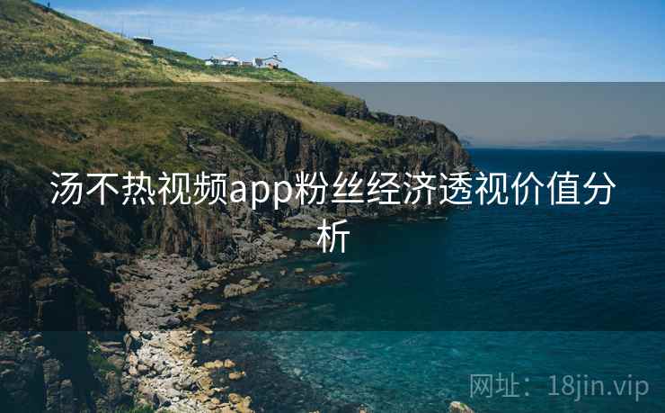 汤不热视频app粉丝经济透视价值分析